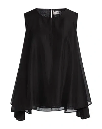 Meimeij Woman Top Black Size 8 Lyocell, Polyester