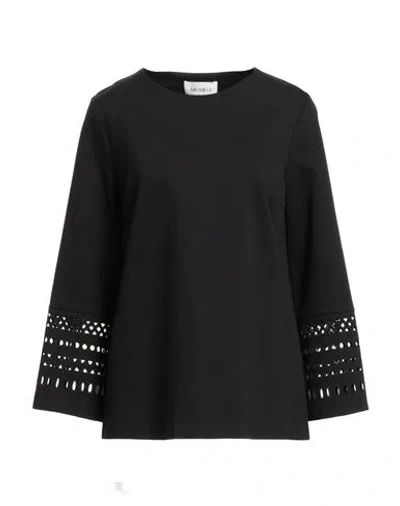 Meimeij Woman Top Black Size 8 Viscose, Polyamide, Elastane