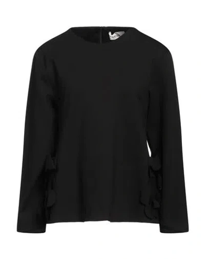Meimeij Woman Top Black Size 6 Viscose, Polyamide, Elastane In Black
