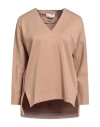 Meimeij Woman Top Camel Size 8 Viscose, Polyamide, Elastane In Brown