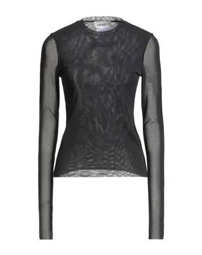 Meimeij Woman Top Charcoal Size 4 Polyamide In Black