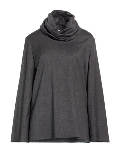 Meimeij Woman Top Charcoal Size 6 Polyester, Viscose, Elastane In Grey
