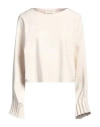 Meimeij Woman Top Cream Size 4 Viscose, Polyamide, Elastane In White
