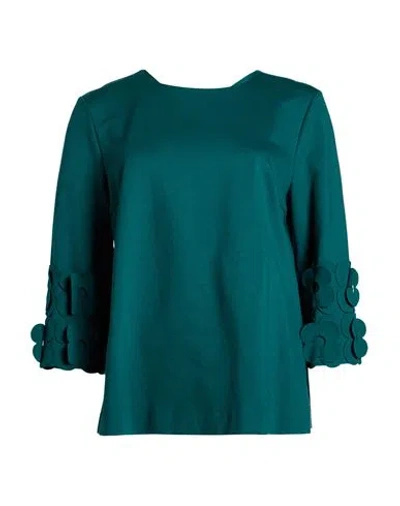 Meimeij Woman Top Deep Teal Size 4 Viscose, Polyamide, Elastane In Green