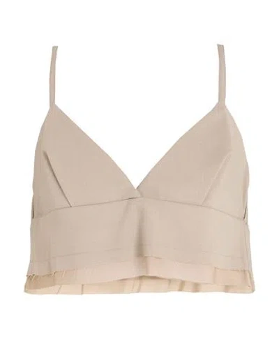 Meimeij Woman Top Grey Size 4 Polyamide In Brown