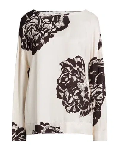 Meimeij Woman Top Ivory Size 4 Viscose In Neutral