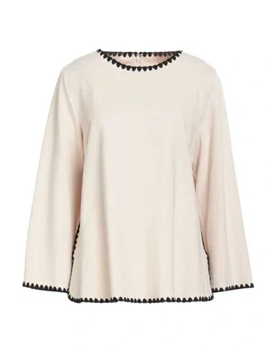 Meimeij Woman T-shirt Ivory Size 6 Viscose, Polyamide, Elastane In White