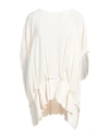 Meimeij Woman Top Ivory Size 8 Acetate, Silk In White
