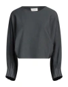 Meimeij Woman Top Lead Size 4 Viscose, Polyamide, Elastane In Grey