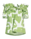 Meimeij Woman Top Light Green Size 8 Cotton In Green