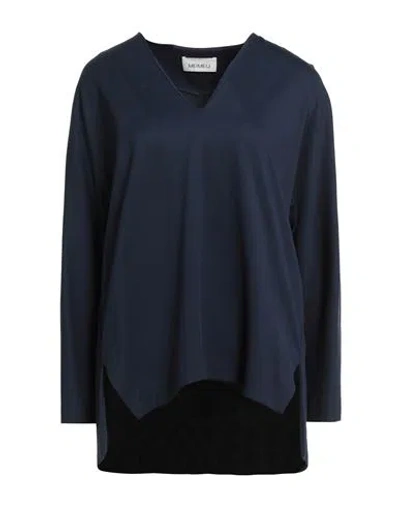 Meimeij Woman Top Midnight Blue Size 10 Viscose, Polyamide, Elastane