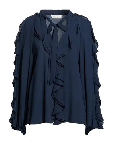 Meimeij Woman Top Midnight Blue Size 2 Polyester