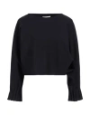 Meimeij Woman Top Midnight Blue Size 6 Viscose, Polyamide, Elastane In Black