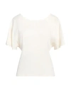 Meimeij Woman Top Off White Size 4 Acetate, Viscose, Elastane