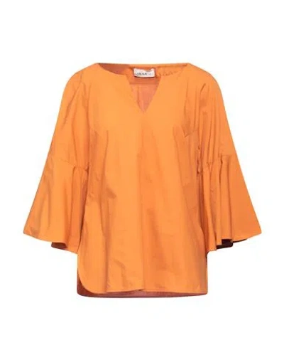 Meimeij Woman Top Orange Size 4 Cotton