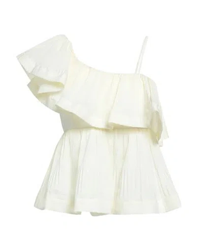 Meimeij Woman Top Pastel Yellow Size 8 Polyester, Cotton, Polyamide