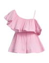 Meimeij Woman Top Pink Size 10 Polyester, Cotton, Polyamide