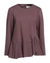 Meimeij Woman Top Plum Size 8 Viscose, Polyamide, Elastane In Purple