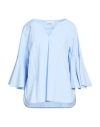 Meimeij Woman Top Sky Blue Size 6 Cotton