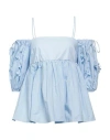 Meimeij Woman Top Sky Blue Size 4 Cotton