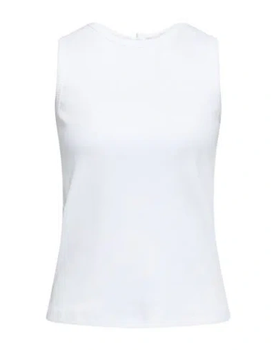 Meimeij Woman Top White Size 0 Cotton, Elastane