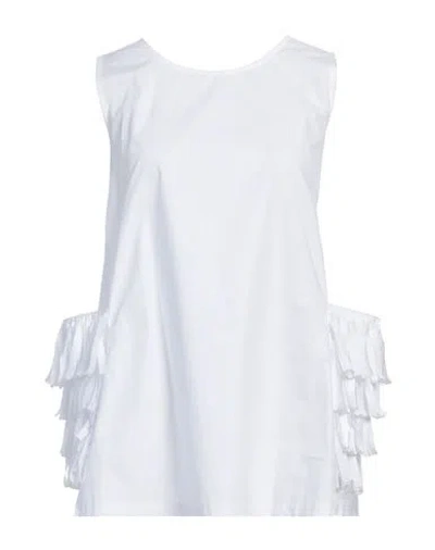 Meimeij Woman Top White Size 2 Cotton In White