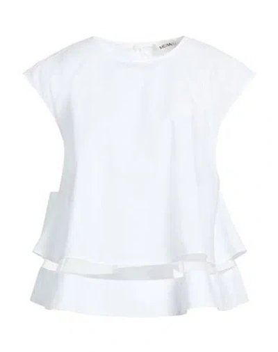 Meimeij Woman Top White Size 4 Cotton, Polyamide