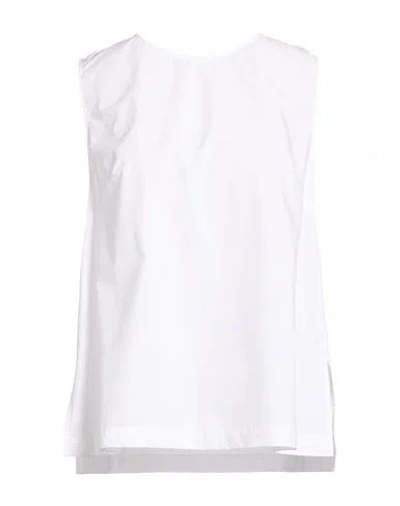 Meimeij Woman Top White Size 6 Cotton