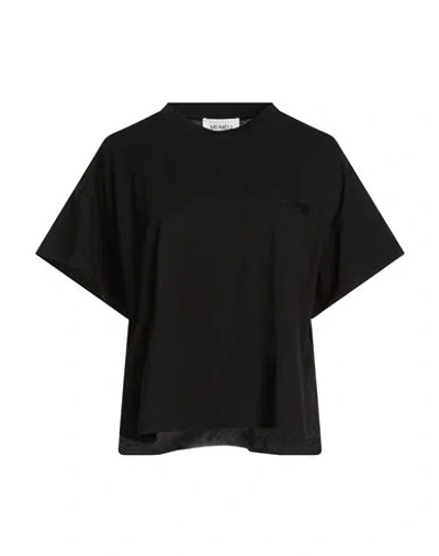 Meimeij Woman T-shirt Black Size 4 Cotton