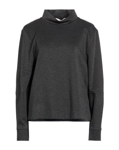 Meimeij Woman T-shirt Charcoal Size 8 Viscose, Polyamide, Elastane In Gray