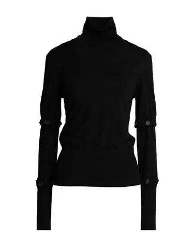 Meimeij Woman Turtleneck Black Size 8 Virgin Wool