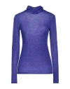 Meimeij Woman Turtleneck Dark Purple Size 4 Wool, Polyamide