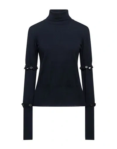 Meimeij Woman Turtleneck Midnight Blue Size 4 Virgin Wool