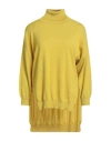 Meimeij Woman Turtleneck Yellow Size 8 Wool In Yellow