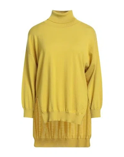 Meimeij Woman Turtleneck Yellow Size 8 Wool