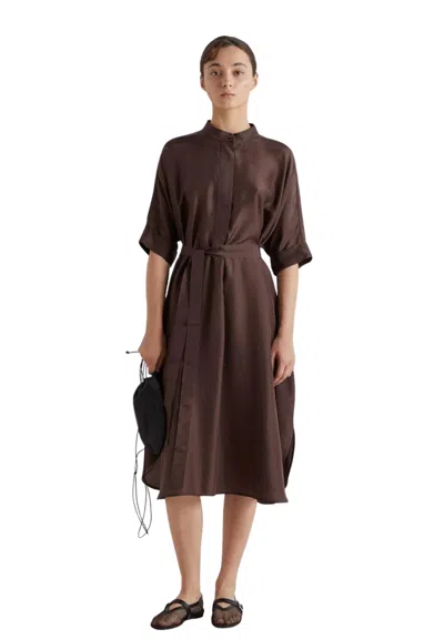 Meimeij Women's Dress  Half Sleeve In Brown