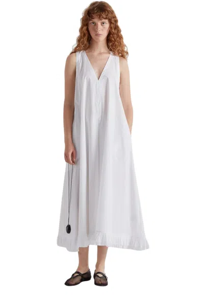 Meimeij Women's Dress  With Edge On The Bottom In White