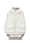 Meimeij Women's Quilted Jacket  With Hood In White