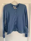 Meimeij Women's Ruffle Cardigan In Blue In Blue