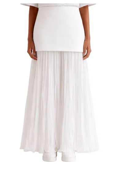 Meimeij Women's Skirt  In White