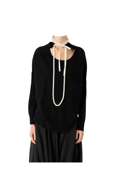 Meimeij Women's Soft Shirt  With Accessories In Black