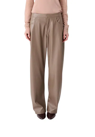 Meimeij Women's Trousers  Eco-leather In Brown