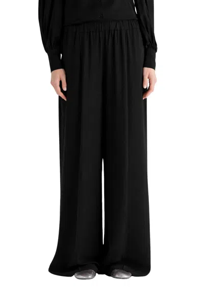 Meimeij Women's Trousers  Soft With Elastic Waist In Black