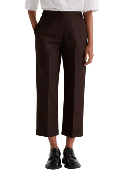 Meimeij Women's Trousers  Straight Straight In Brown