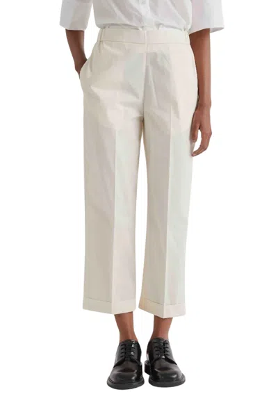 Meimeij Women's Trousers  Straight Straight In White