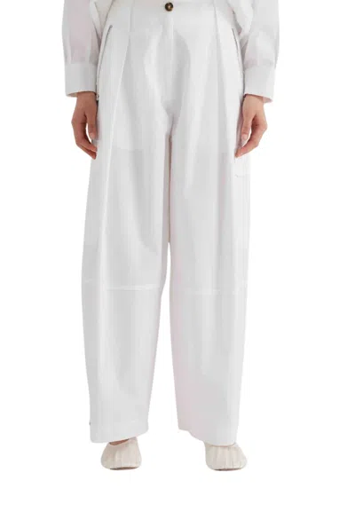 Meimeij Women's Trousers  In White