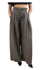 Meimeij Women's Trousers  With Belt In Multi