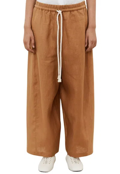Meimeij Women's Trousers  With Coulisse In Bronze