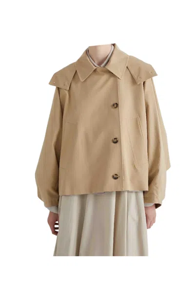 Meimeij Women's Waterproof Jacket  With Hood In Brown