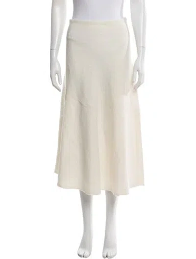 Pre-owned Meimeij Wool Midi Length Skirt In Neutrals